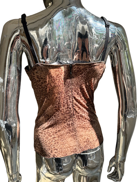 Intimissimi Mesh Leopard Print Corset