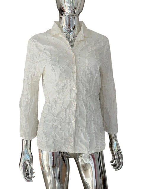 Preziosa White Ruched Shirt