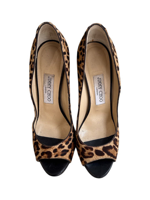 Jimmy Choo Leopard Print Wedge Heels