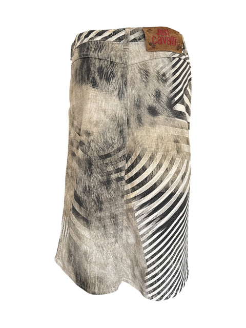 Just Cavalli Striped Motif Midiskirt