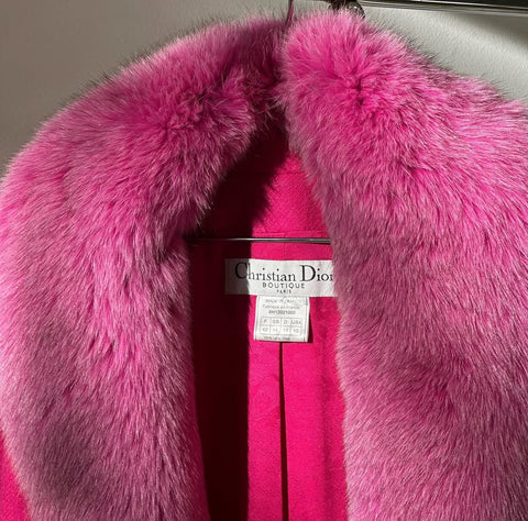 Christian Dior Pink Fox Runway Jacket