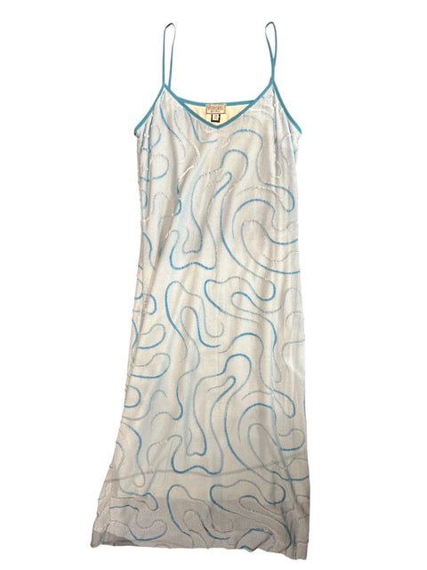 Versace Versus Blue Printed Dress
