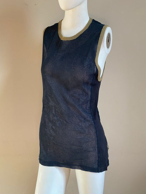 Dolce & Gabbana Mesh Navy Top