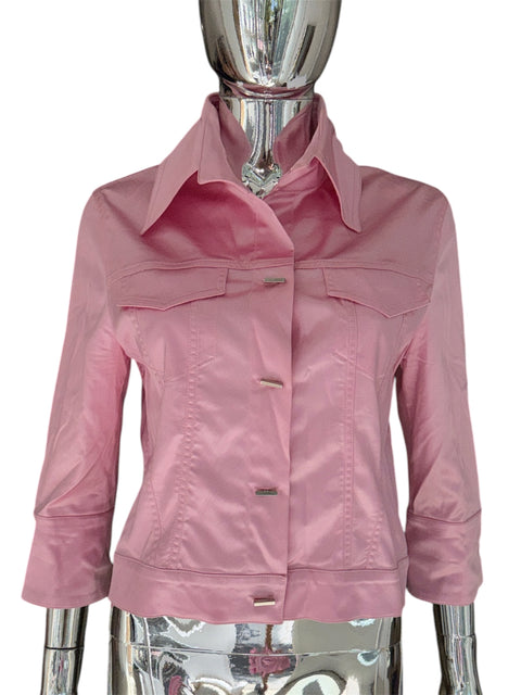 Atos Lombardini Pink Satin Effect Jacket