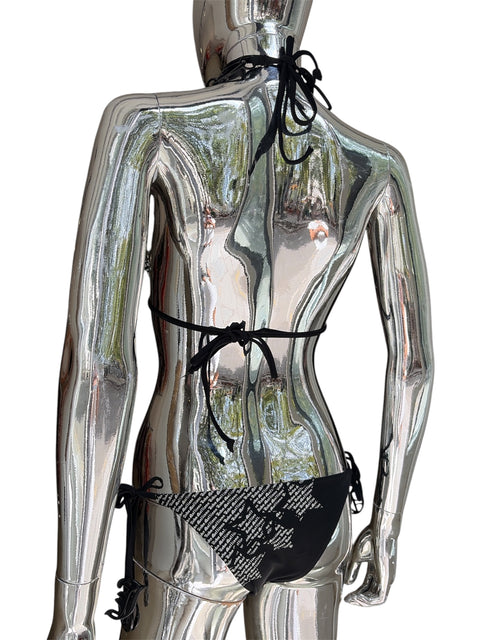 John Galliano Black Gazette Stars Bikini