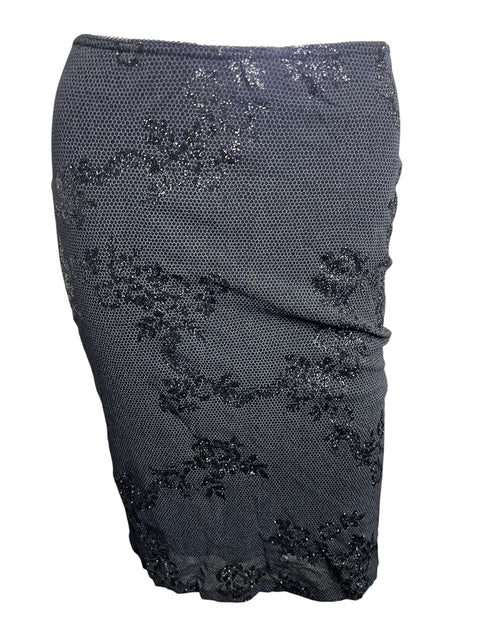Phard Black Silver Mesh Tube Skirt