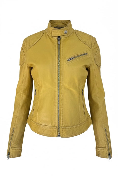 Dolce & Gabbana Mustard Leather Jacket