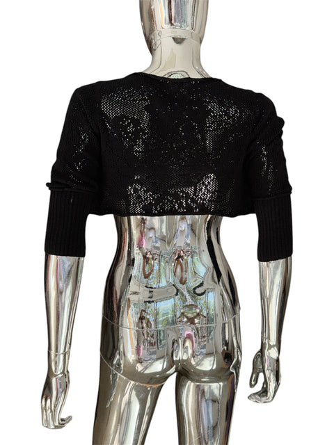Stefanel Black Knit Boléro