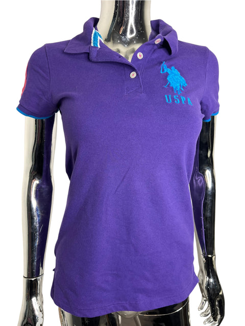 Purple Blue Logo Polo