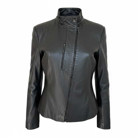 Exte Black Leather Jacket