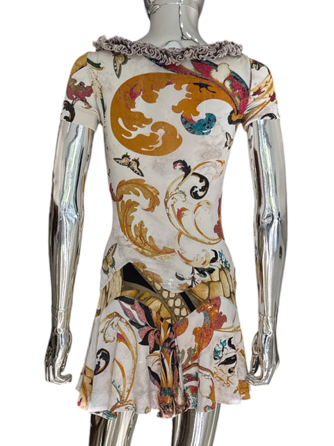 Just Cavalli Ruffled Collar & Butterflies Dress