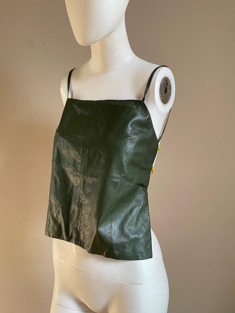 Richmond Green Leather Top