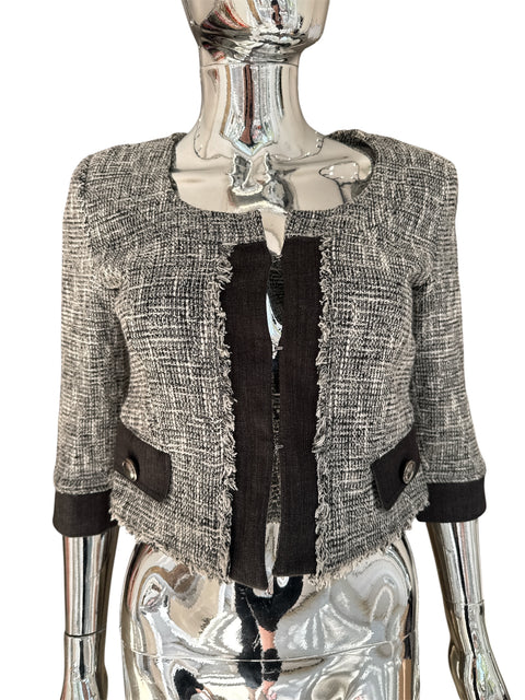 Motivi Grey Tweed Crop Jacket
