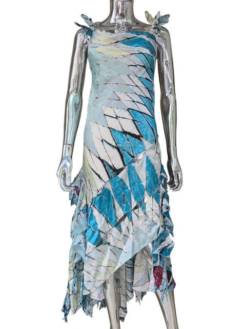 Roberto Cavalli Spring 2004 Kaleidoscope Print Gown