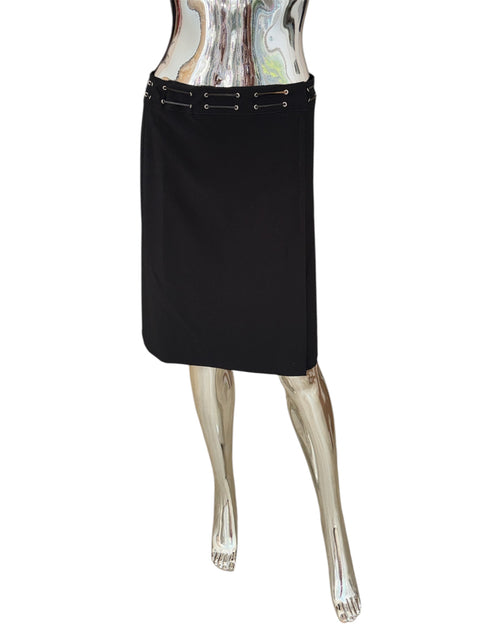 Xebec Black Leather Belt Skirt