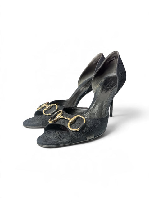 Gucci Black Horsebit Heels