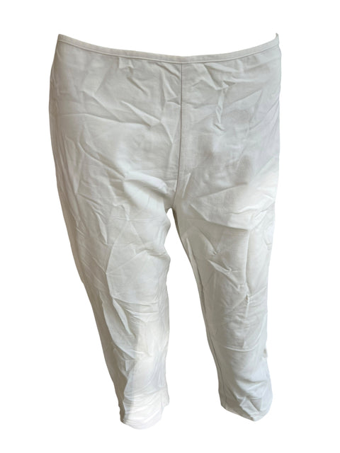 Aerostudios White Linen Cropped Pants