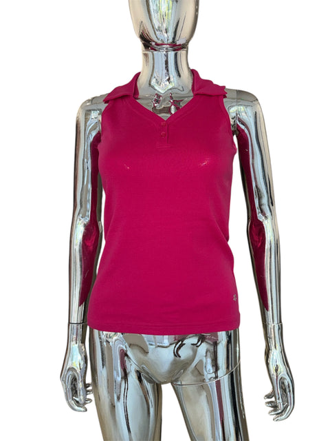Kiska Bright Pink Top With Collar