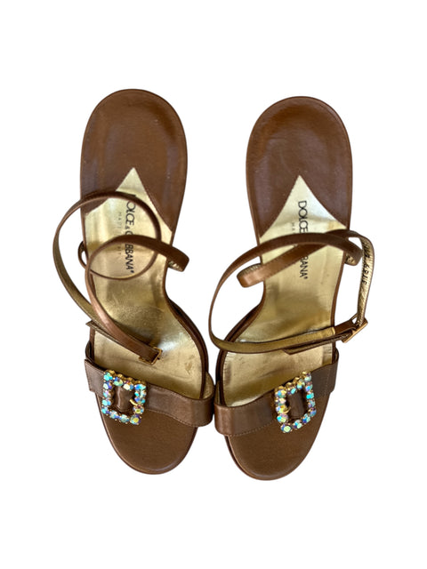 Dolce & Gabbana Brown Open Heels