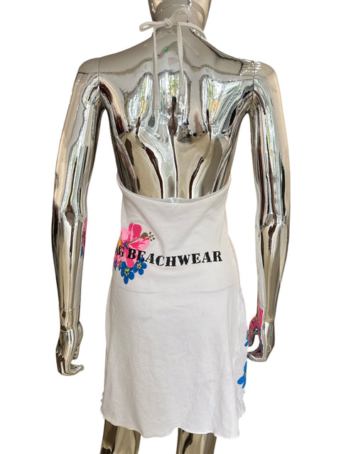 D&G Beachwear Halterneck White Dress