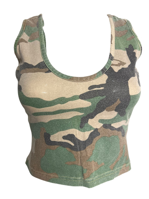 Vintage Camo Crop Top