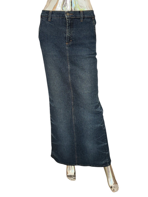 Just Cavalli Dark Wash Long Denim Skirt