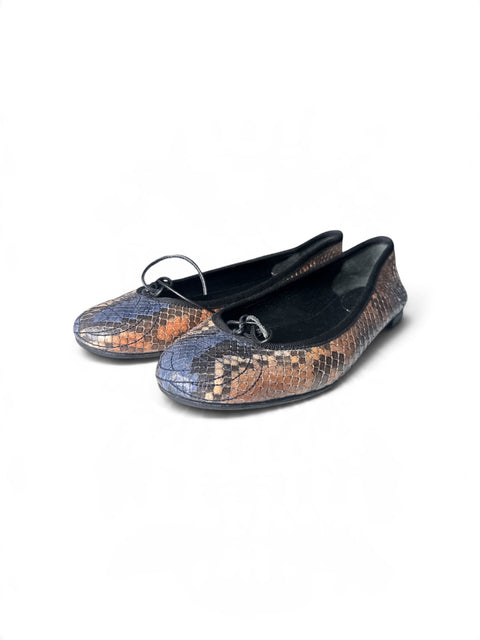 Gucci Blue Brown Sneak Ballerina