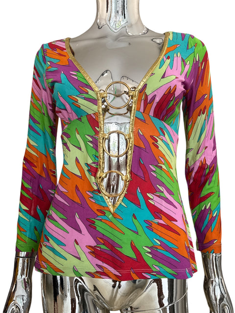 D&G 2005 Multicolor Handprint Top