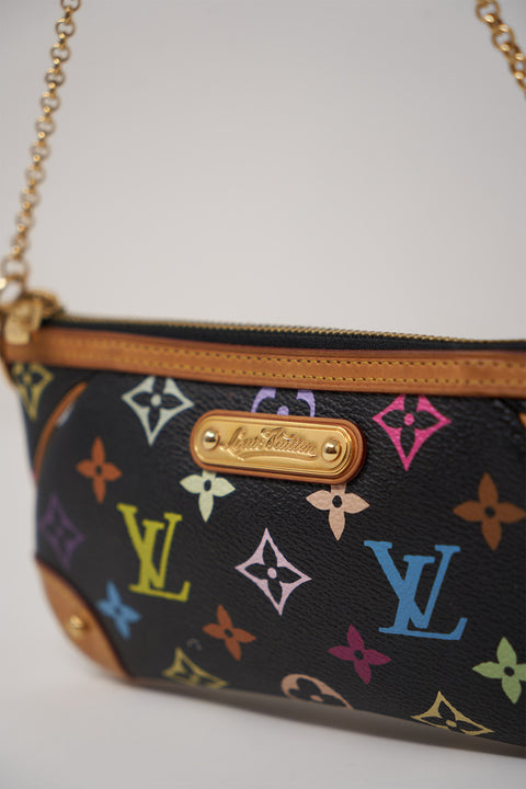 Louis Vuitton x Takashi Murakami Black Milla MM Pouch