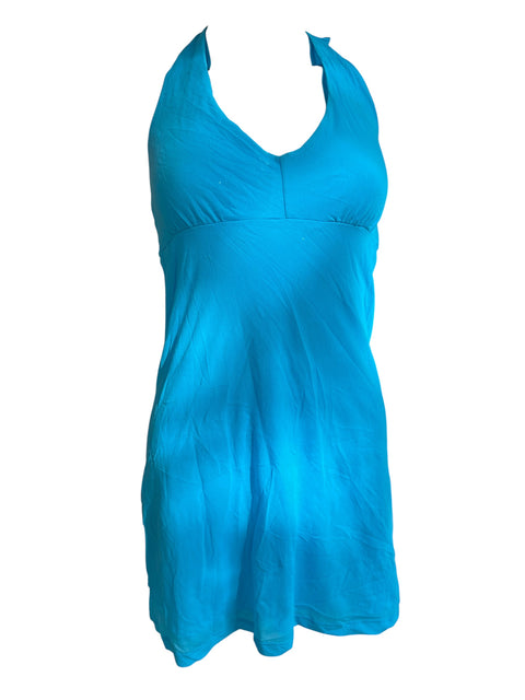 Lovable Blue Mesh Backless Dress