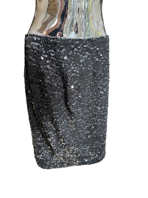 Rx.1 Black Sequin Midi Skirt