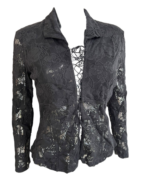 WAN Li Black Lace Long Sleeve