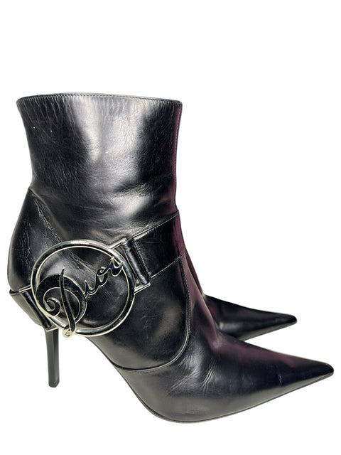 Christian Dior Black Silver Detail Boot
