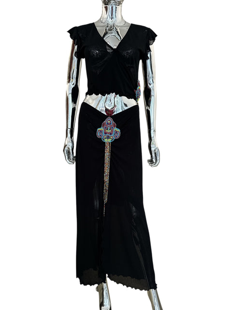Voyage Désir Black Embroidered Set