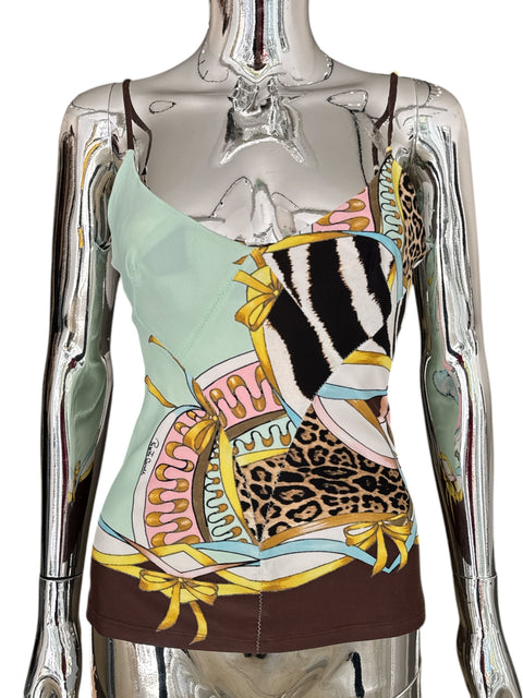 Roberto Cavalli Spring 2004 Teal Top
