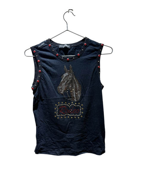 Dolce & Gabbana Black Rodeo Top