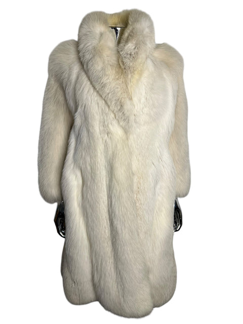 Vintage White Long Fox Fur