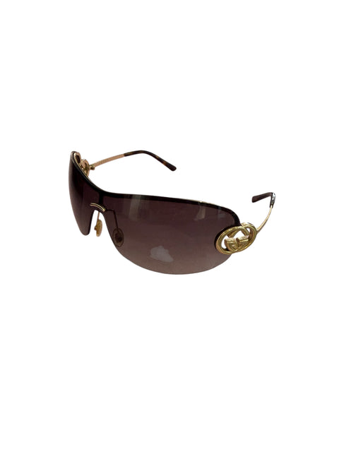 Gucci GG Gold Brown Sunglasses