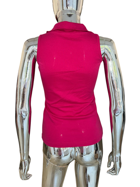Kiska Bright Pink Top With Collar