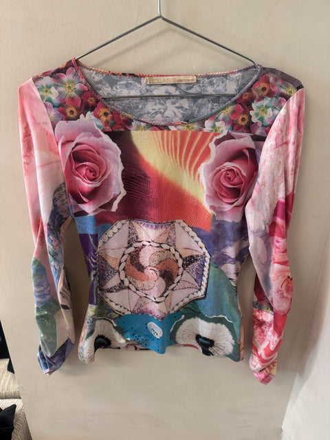 Roberto Cavalli Flower Print Longsleeve