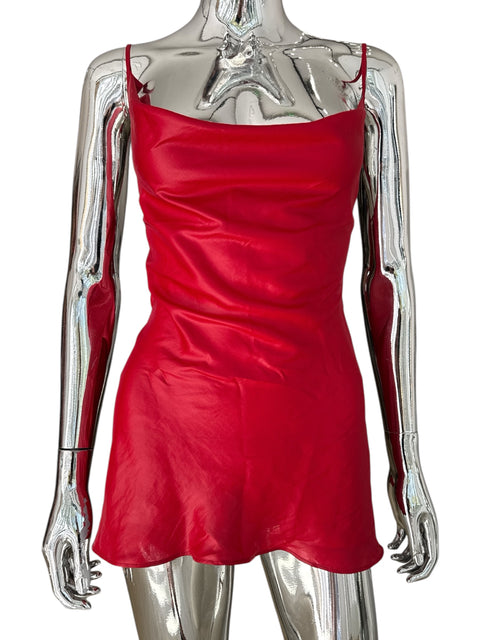 Philosophy Red Cowl Neck Top