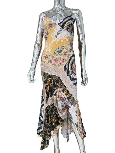 Roberto Cavalli Silk Floral Patchwork Slip Dress