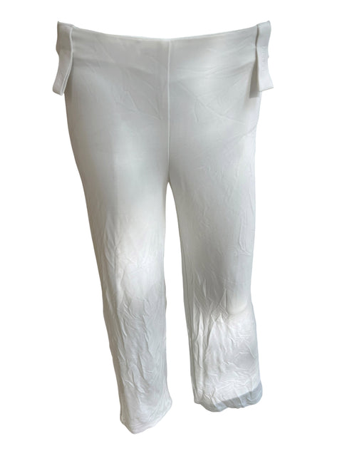 Gf Ferre White Pants With Loop Detail
