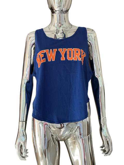 NBA Blue Orange Print Tank Top