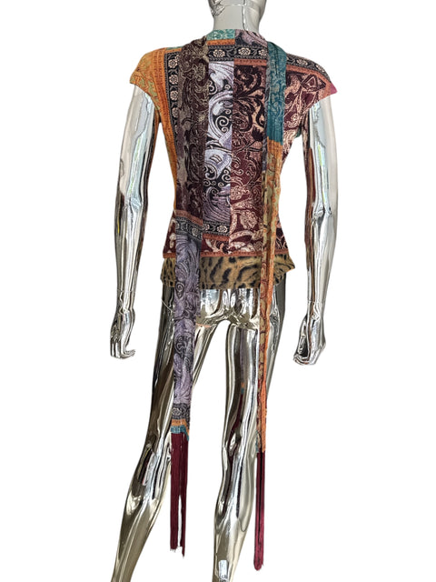 Roberto Cavalli Tassle Ties Top