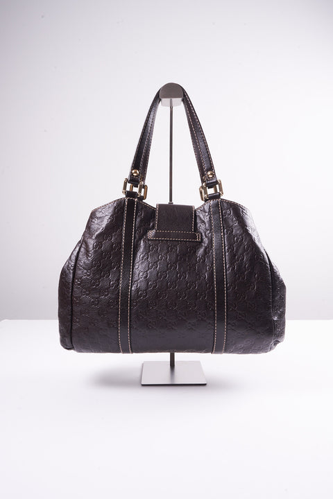 Gucci Brown Hobo Monogram Bag