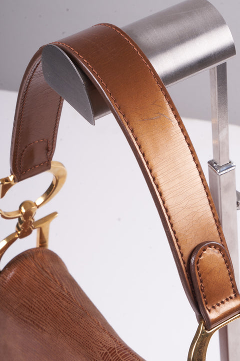 Christian Dior Saddle Caramel Brown Bag