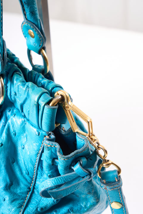 Miu Miu Ostrich Blue Bag