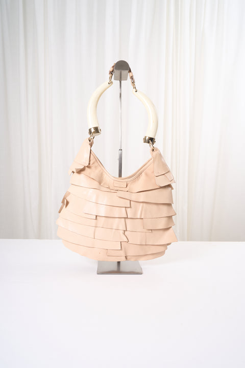 YSL Saint Tropez Pink Calfskin Leather Shoulder Bag