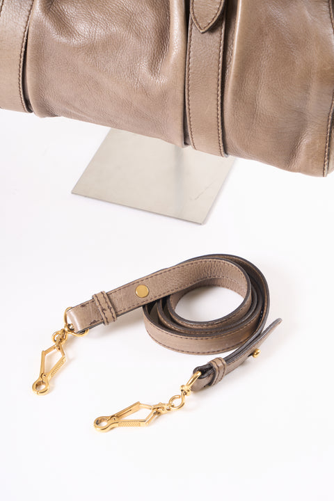 Miu Miu Light Brown Leather Vitello